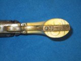 DELUXE NIMSCHKIE ENGRAVED COLT MODEL 1851 PERCUSSION NAVY REVOLVER WITH FACTORY DELUXE GRIPS & ITS ORIGINAL SILVER FINISH IN EXCELLENT CONDITION - 10 of 13