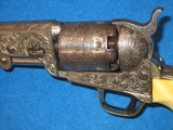 DELUXE NIMSCHKIE ENGRAVED COLT MODEL 1851 PERCUSSION NAVY REVOLVER WITH FACTORY DELUXE GRIPS & ITS ORIGINAL SILVER FINISH IN EXCELLENT CONDITION - 13 of 13