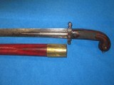 A VERY SCARCE & EXTREMELY LARGE FRENCH DUMONTHIER TYPE DOUBLE BARREL PERCUSSION KNIFE PISTOL IN NICE UNTOUCHED CONDITION! - 2 of 19