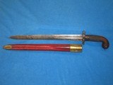 A VERY SCARCE & EXTREMELY LARGE FRENCH DUMONTHIER TYPE DOUBLE BARREL PERCUSSION KNIFE PISTOL IN NICE UNTOUCHED CONDITION! - 1 of 19