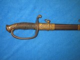A U.S. CIVIL WAR MODEL 1850 FOOT OFFICERS SWORD PRESENTED TO "LIEUT. BRD. E. BACKER" OF THE 47TH MASS. VOLS. ON FEB. 2, 1863 IN NICE UNTOUCH - 8 of 15