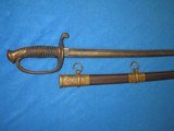 A U.S. CIVIL WAR MODEL 1850 FOOT OFFICERS SWORD PRESENTED TO "LIEUT. BRD. E. BACKER" OF THE 47TH MASS. VOLS. ON FEB. 2, 1863 IN NICE UNTOUCH - 10 of 15