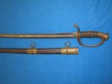 A U.S. CIVIL WAR MODEL 1850 FOOT OFFICERS SWORD PRESENTED TO "LIEUT. BRD. E. BACKER" OF THE 47TH MASS. VOLS. ON FEB. 2, 1863 IN NICE UNTOUCH - 12 of 15