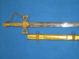 A VERY EARLY & VERY HIGH GRADE AMES MFG. CO. NEW YORK OFFICERS MILITIA SWORD IN EXCELLENT PLUS CONDITION! - 1 of 14