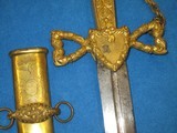 A VERY EARLY & VERY HIGH GRADE AMES MFG. CO. NEW YORK OFFICERS MILITIA SWORD IN EXCELLENT PLUS CONDITION! - 6 of 14