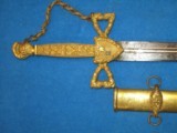 A VERY EARLY & VERY HIGH GRADE AMES MFG. CO. NEW YORK OFFICERS MILITIA SWORD IN EXCELLENT PLUS CONDITION! - 2 of 14