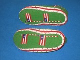 AN EARLY CIRCA 1910 TO 1915 WONDERFUL PAIR OF SIOUX INDIAN CEREMONIAL MOCCASINS IN EXCELLENT ALL ORIGINAL CONDITION! - 2 of 4