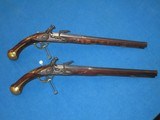 A VERY EARLY PAIR OF 1700'S "P. MORETTA" LARGE ITALIAN MADE FLINTLOCK PISTOLS IN FINE UNTOUCHED CONDITION! - 1 of 20