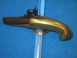 AN EARLY & VERY RARE CIVIL WAR GILLESPIE BRASS STOCKED "D. FISH NEW YORK" AGENT MARKED PHILADELPHIA DERINGER IN NICE UNTOUCHED CONDITION! - 4 of 12