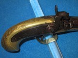 AN EARLY & VERY RARE CIVIL WAR GILLESPIE BRASS STOCKED "D. FISH NEW YORK" AGENT MARKED PHILADELPHIA DERINGER IN NICE UNTOUCHED CONDITION! - 2 of 12
