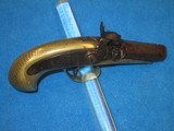 AN EARLY & VERY RARE CIVIL WAR GILLESPIE BRASS STOCKED "D. FISH NEW YORK" AGENT MARKED PHILADELPHIA DERINGER IN NICE UNTOUCHED CONDITION! - 1 of 12