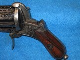 AN EARLY CIVIL WAR VERY FINELY MADE DELUXE ENGRAVED FRENCH MARKED PARIS APACHE PINFIRE PEPPERBOX PISTOL IN IN EXCELLENT CONDITION! - 2 of 11