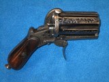 AN EARLY CIVIL WAR VERY FINELY MADE DELUXE ENGRAVED FRENCH MARKED PARIS APACHE PINFIRE PEPPERBOX PISTOL IN IN EXCELLENT CONDITION! - 3 of 11