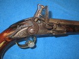 A VERY LARGE & EARLY FRENCH & INDIAN TO REVOLUTIONARY WAR MILITARY FLINTLOCK PISTOL IN NICE UNTOUCHED CONDITION! - 2 of 15