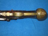 A VERY LARGE & EARLY FRENCH & INDIAN TO REVOLUTIONARY WAR MILITARY FLINTLOCK PISTOL IN NICE UNTOUCHED CONDITION! - 12 of 15