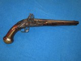 A VERY LARGE & EARLY FRENCH & INDIAN TO REVOLUTIONARY WAR MILITARY FLINTLOCK PISTOL IN NICE UNTOUCHED CONDITION! - 1 of 15