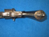 AN EARLY CIVIL WAR MILITARY TYPE DELUXE ENGRAVED OFFICERS OR EXHIBITION LARGE PINFIRE REVOLVER IN EXCELLENT CONDITION! - 12 of 14