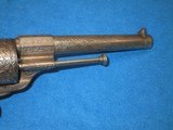 AN EARLY CIVIL WAR MILITARY TYPE DELUXE ENGRAVED OFFICERS OR EXHIBITION LARGE PINFIRE REVOLVER IN EXCELLENT CONDITION! - 8 of 14