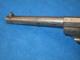 AN EARLY CIVIL WAR MILITARY TYPE DELUXE ENGRAVED OFFICERS OR EXHIBITION LARGE PINFIRE REVOLVER IN EXCELLENT CONDITION! - 4 of 14