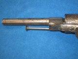 AN EARLY CIVIL WAR MILITARY TYPE DELUXE ENGRAVED OFFICERS OR EXHIBITION LARGE PINFIRE REVOLVER IN EXCELLENT CONDITION! - 13 of 14