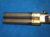 AN EARLY HIGH QUALITY 1800'S BRASS FRAME TAP LOCK DOUBLE BARREL FLINTLOCK PISTOL IN FINE UNTOUCHED CONDITION! - 15 of 15