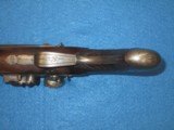 A VERY EARLY & SCARCE 1800'S "PROSSER (MAKER TO THE KING)" OF CHARING CROSS, ENGLAND LARGE CALIBER FLINTLOCK PISTOL WITH FLIP OU - 12 of 16