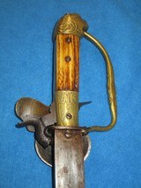 AN EARLY 1800'S GERMAN MADE PERCUSSION LION HEAD POMMEL SWORD PISTOL IN VERY NICE UNTOUCHED CONDITION! - 9 of 13
