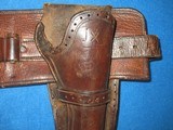 AN EARLY & DESIRABLE "COLLINS, CHEYENNE WYOMING" EARLY 1880'S HOLSTER & BELT RIG WITH KNIFE IN NICE UNTOUCHED CONDITION! - 2 of 7
