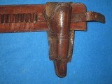 AN EARLY & DESIRABLE "COLLINS, CHEYENNE WYOMING" EARLY 1880'S HOLSTER & BELT RIG WITH KNIFE IN NICE UNTOUCHED CONDITION! - 3 of 7