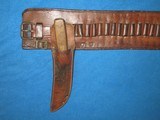 AN EARLY & DESIRABLE "COLLINS, CHEYENNE WYOMING" EARLY 1880'S HOLSTER & BELT RIG WITH KNIFE IN NICE UNTOUCHED CONDITION! - 7 of 7