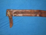 AN EARLY & DESIRABLE "COLLINS, CHEYENNE WYOMING" EARLY 1880'S HOLSTER & BELT RIG WITH KNIFE IN NICE UNTOUCHED CONDITION! - 6 of 7