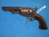 A VERY EARLY CIVIL WAR COLT MODEL 1849 PERCUSSION POCKET REVOLVER WITH A NEW YORK ADDRESS & 4 INCH BARREL IN NICE UNTOUCHED CONDITION! - 1 of 13