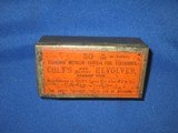 A VERY SCARCE & EARLY "COLT'S PATENT" MARKED ORANGE & BLACK LABEL FULL TIN OF ORIGINAL CARTRIDGES FOR THE COLT THUER POCKET REVOLVER IN - 2 of 5