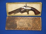 AN EARLY CIVIL WAR ENGRAVED  MANHATTAN 1ST MODEL POCKET REVOLVER WITH ITS ORIGINAL SCARCE PICTURE BOX IN VERY NICE UNTOUCHED CONDITION!   - 1 of 17