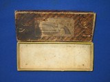 AN EARLY CIVIL WAR ENGRAVED  MANHATTAN 1ST MODEL POCKET REVOLVER WITH ITS ORIGINAL SCARCE PICTURE BOX IN VERY NICE UNTOUCHED CONDITION!   - 2 of 17