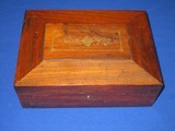AN EARLY & RARE CIVIL WAR BEVELED LID CASE WITH ACCESSORIES FOR A PERCUSSION PECARE & SMITH 10 SHOT PEPPERBOX PISTOL IN FINE UNTOUCHED CONDITION! - 4 of 8