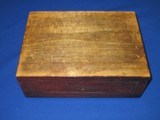 AN EARLY & RARE CIVIL WAR BEVELED LID CASE WITH ACCESSORIES FOR A PERCUSSION PECARE & SMITH 10 SHOT PEPPERBOX PISTOL IN FINE UNTOUCHED CONDITION! - 8 of 8