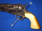 A SCARCE CIVIL WAR FACTORY ENGRAVED PERCUSSION COLT MODEL 1862 POLICE REVOLVER WITH DELUXE GRIPS & 6 1/2 " BARREL IN VERY NICE UNTOUCHED CONDITIO - 2 of 15