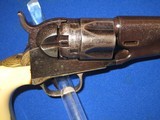 A SCARCE CIVIL WAR FACTORY ENGRAVED PERCUSSION COLT MODEL 1862 POLICE REVOLVER WITH DELUXE GRIPS & 6 1/2 " BARREL IN VERY NICE UNTOUCHED CONDITIO - 7 of 15