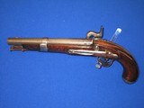 AN EARLY & SCARCE U.S. MODEL 1826 FLINTLOCK NAVY FLINTLOCK PISTOL MADE BY "SIMEON NORTH, MIDDLETOWN, CT." CONVERTED TO PERCUSSION FOR THE CI - 6 of 15