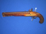 AN EARLY AND SCARCE 1800'S & SCARCE LARGE AMERICAN MADE PERCUSSION KENTUCKY PISTOL IN NICE UNTOUCHED CONDITION! - 4 of 17