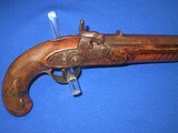 AN EARLY AND SCARCE 1800'S & SCARCE LARGE AMERICAN MADE PERCUSSION KENTUCKY PISTOL IN NICE UNTOUCHED CONDITION! - 2 of 17
