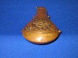 AN EARLY & VERY SCARCE U.S. CIVIL WAR POWDER FLASK FOR A .36 CALIBER COLT FIRST MODEL 1855 REVOLVING RIFLE, 1855 REVOLVING CARBINE, OR A COLT CUT FOR - 8 of 10