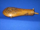 AN EARLY & VERY SCARCE U.S. CIVIL WAR POWDER FLASK FOR A .36 CALIBER COLT FIRST MODEL 1855 REVOLVING RIFLE, 1855 REVOLVING CARBINE, OR A COLT CUT FOR - 10 of 10