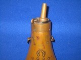 AN EARLY & VERY SCARCE U.S. CIVIL WAR POWDER FLASK FOR A .36 CALIBER COLT FIRST MODEL 1855 REVOLVING RIFLE, 1855 REVOLVING CARBINE, OR A COLT CUT FOR - 3 of 10