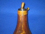 AN EARLY & SCARCE CIVIL WAR "KM645" & "COLT'S PATENT" MARKED KRIEGS MARINE MODEL 1851 COLT PERCUSSION NAVY POWDER FLASKIN EX - 5 of 12