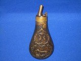 A CIVIL WAR REMINGTON PERCUSSION ARMY OR NAVY REVOLVER POWDER FLASK IN VERY GOOD UNTOUCHED CONDITION! - 1 of 12