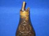 A CIVIL WAR REMINGTON PERCUSSION ARMY OR NAVY REVOLVER POWDER FLASK IN VERY GOOD UNTOUCHED CONDITION! - 4 of 12
