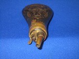 A CIVIL WAR REMINGTON PERCUSSION ARMY OR NAVY REVOLVER POWDER FLASK IN VERY GOOD UNTOUCHED CONDITION! - 10 of 12