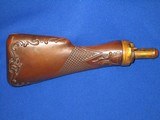 A SCARCE CIVIL WAR LARGE 9 INCH GUN STOCK POWDER FLASK MADE BY "DIXON & SONS" IN VERY FINE UNTOUCHED CONDITION! - 4 of 11